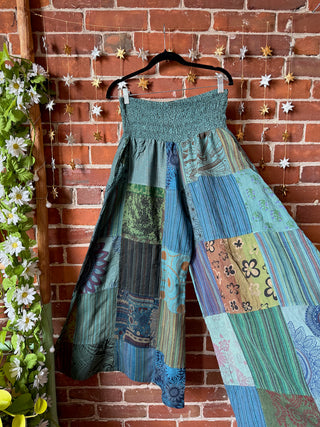 Talia Patchwork Wide Leg Lounge Pants  100% Cotton