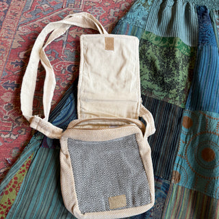 Hemp Moon Mushroom Crossbody Handbag