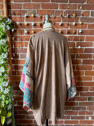 OOAK Winter Collection - Size 3XL Upcycled Gratitude Kantha Bell Sleeve T-shirt