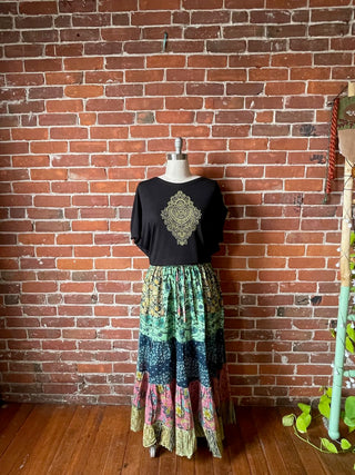 Free Size Penelope Patchwork Skirt with Pockets