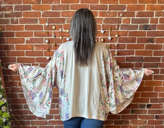 Stevie Nicks Inspired Mystical Botanical Flowy Bell Sleeve Top