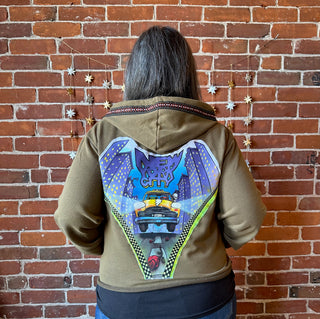 Size Small Upcycled Grateful Dead Inspired Hoodie