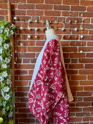 OOAK Winter Collection- Upcycled Mariah Carey Christmas Inspired Kantha Poncho Sweatshirt