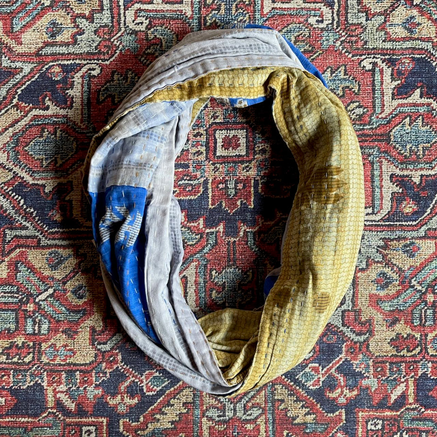 Kantha Infinity Scarf - This piece Supports Women Empowerment- Item: 1366-I