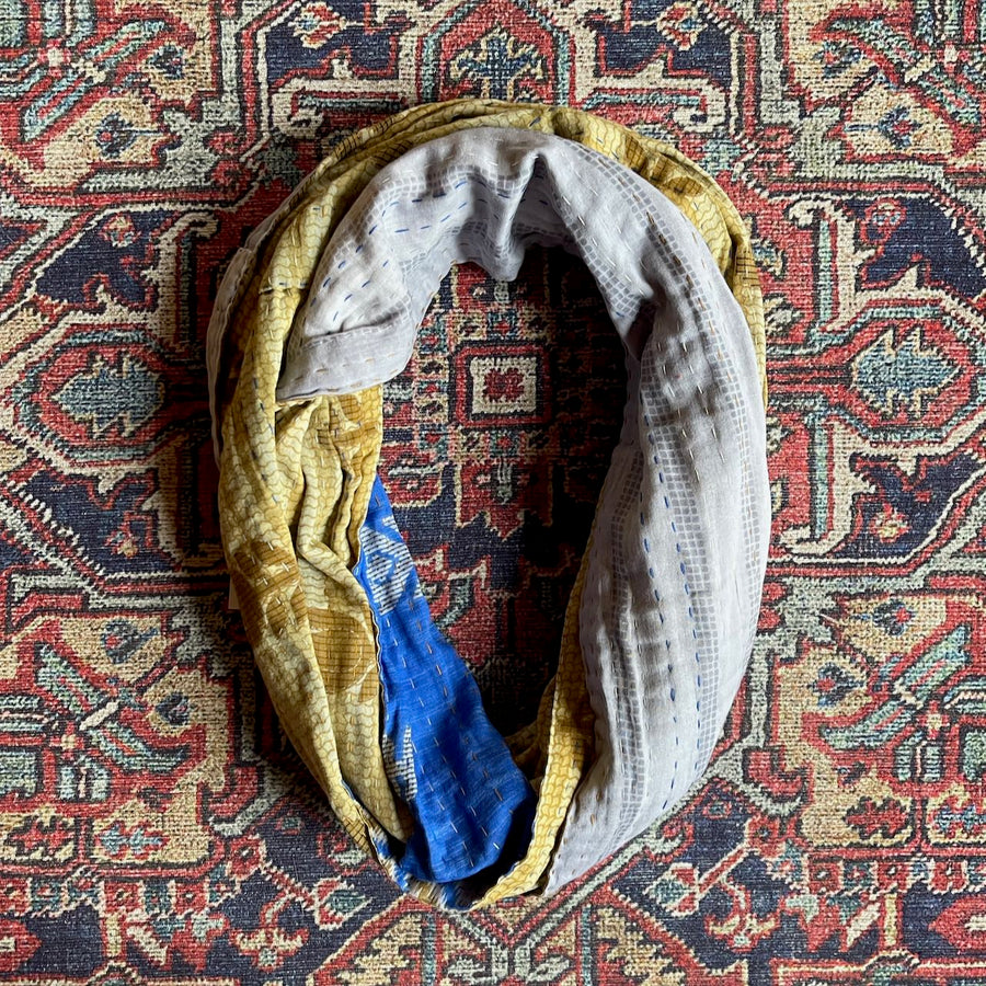 Kantha Infinity Scarf - This piece Supports Women Empowerment- Item: 1366-I