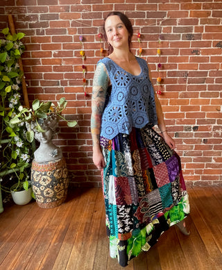 Boho Crochet Overlay Tank - Multiple Colors Available - 100% Cotton