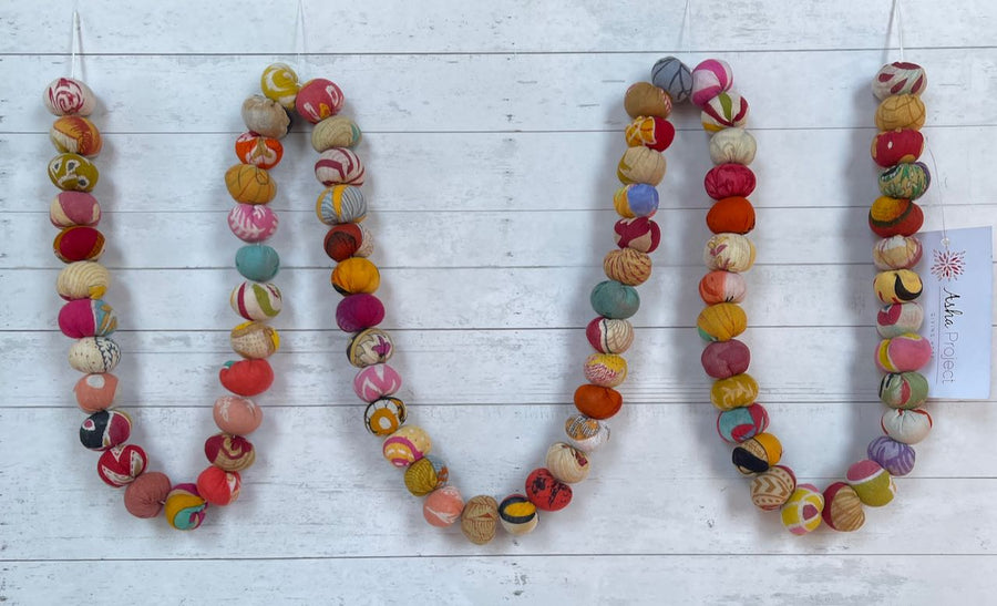 Saree Bead Boho Garland - This piece Supports Women Empowerment