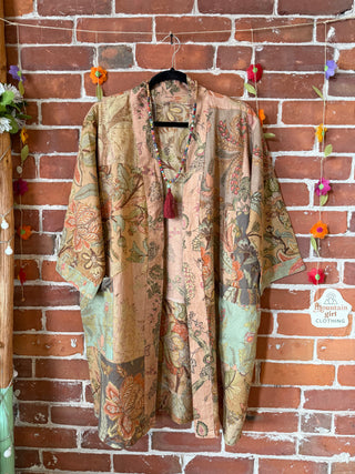 Harvest Gardens Patchwork Kimono Robe 100% Cotton - Fair Trade Made- Final Sale