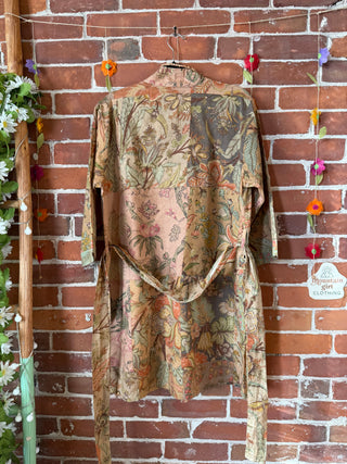 Harvest Gardens Patchwork Kimono Robe 100% Cotton - Fair Trade Made- Final Sale