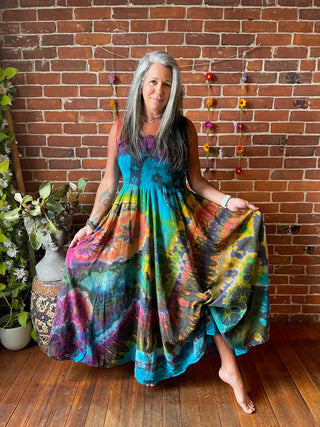 Morning Dew Tie Dye Dress 100% Cotton