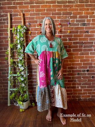 Coffee In The Morning Kantha Dress