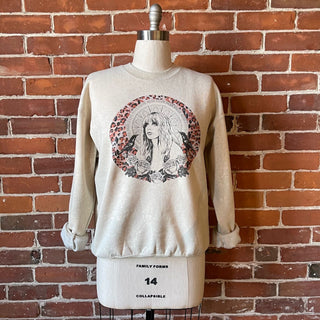 Stevie Nicks Bleach Detail Comfy Boho Sweatshirt