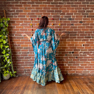 Teal Dreams Butterfly Sleeve Kimono