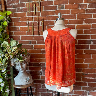 Penny Lane Batik Festival Tank Top - Summer Orange