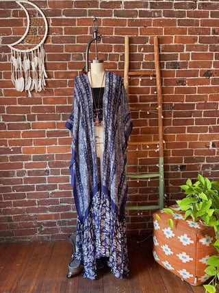 One Size Fits All Blue Paisley Grateful Dead Inspired Kimono