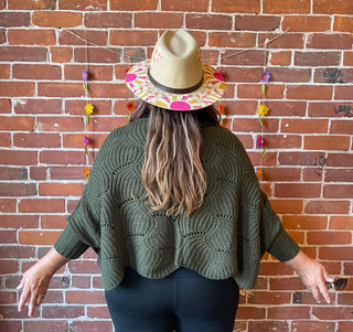 Fair Trade Colorful Sunburst Hand Painted Artisanal Hat