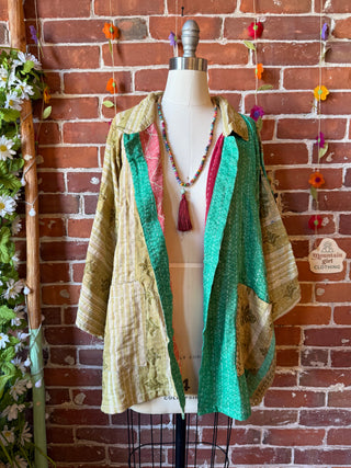 OOAK Summer Collection - Upcycled Grateful Dead inspired Vintage Kantha Jacket