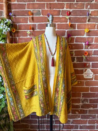 OOAK Summer Collection - Pearl Classic Rock Poncho Ruana Sweater