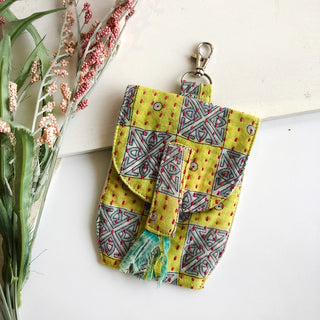 Mystery Recycled Kantha Clip-On Pouch