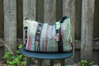 Patchwork Boho Quilted Zero Waste Handbag / Tote - Fair Trade Made