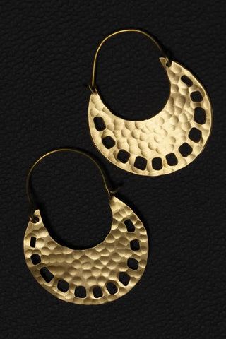 Fair Trade Artisan Made Hammered Hoop Earrings