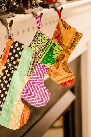 Mystery Mini Kantha Stocking