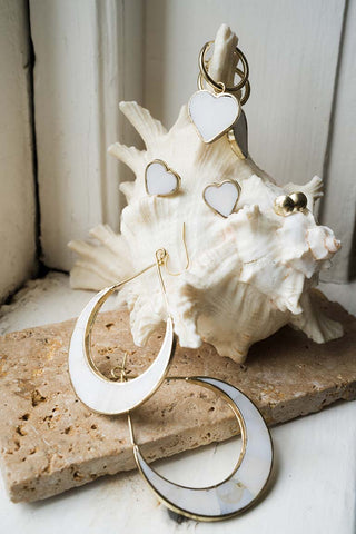 Moonlit Tide Mother Of Pearl Teardrop Earrings - Fair Trade Made