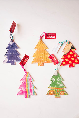 Kantha Tree Ornament- Fair Trade Made