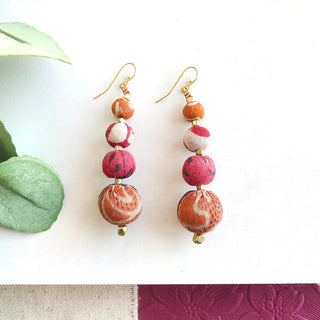 Graduated Circle Kantha Earrings