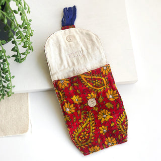 Mystery Recycled Kantha Clip-On Pouch