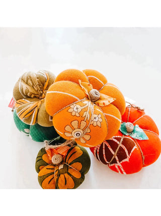Recycled Saree Pumpkin -Large Item: P46