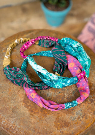 Mystery Recycled Sari Headband with Knot