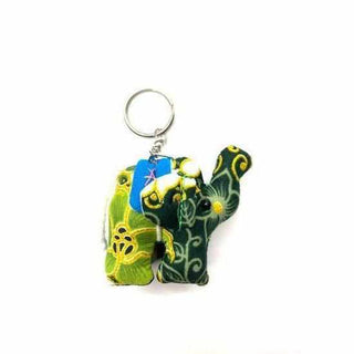 Elephant Upcycled Textile Keychain / Zipper Pull - Fair Trade Made