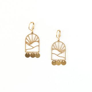 Brass Sunrise Vibes Earrings