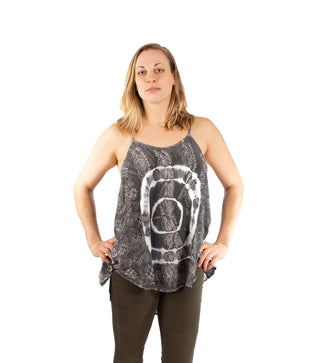 Zen Spiral Tie Dye Grey Top