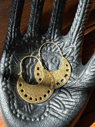 Fair Trade Artisan Made Hammered Hoop Earrings