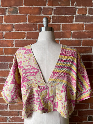 Size Small/Medium Cypress Reversible Kantha Top Item: 1117