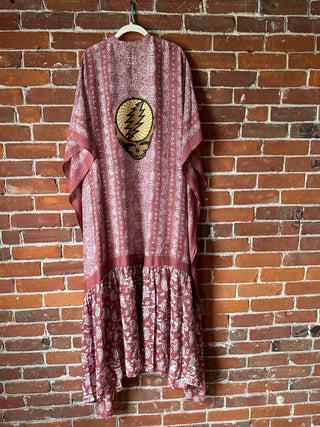 Wine Color Paisley Grateful Dead Inspired Kimono