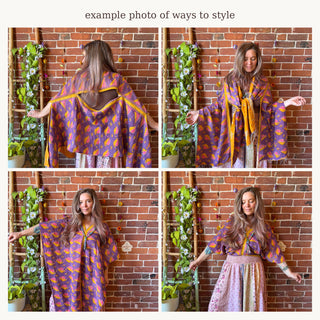 The Stella Convertible Reversible Kantha Tunic - One of A Kind - Many ways to wear