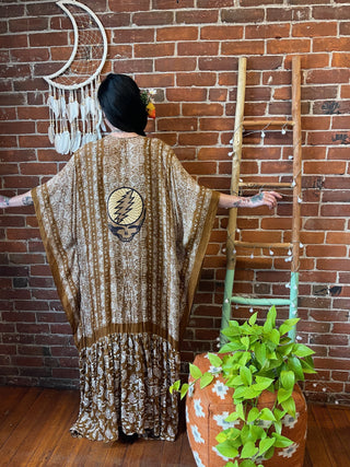 Brown Paisley Grateful Dead Inspired Kimono