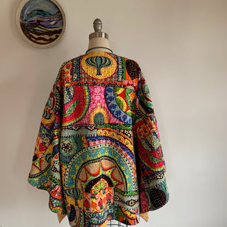 Custom Length Rainbow Dreamer Kantha Kimono