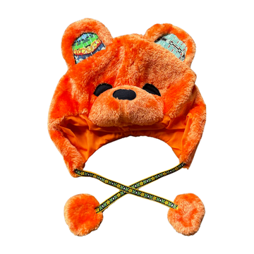 Orange Upcyceld Grateful Dead Dancing Bear Hat