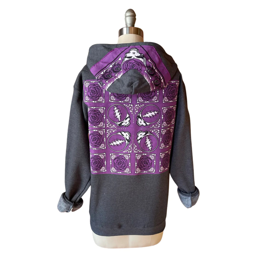 Order In Your Size Mens/Womens Hoodie Sweatshirt Grateful Dead Purple + Charcoal Hoodie