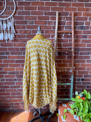 Golden Sunshine Fringe Wearable Blanket Shawl